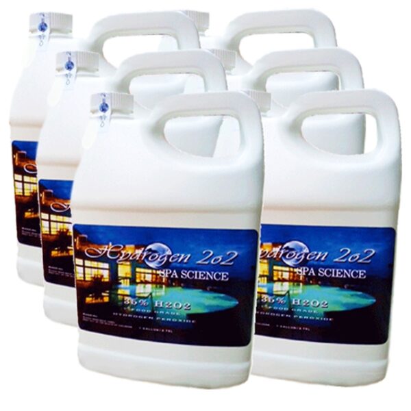 (6) Gallons 35% Spa Science Hydrogen Peroxide